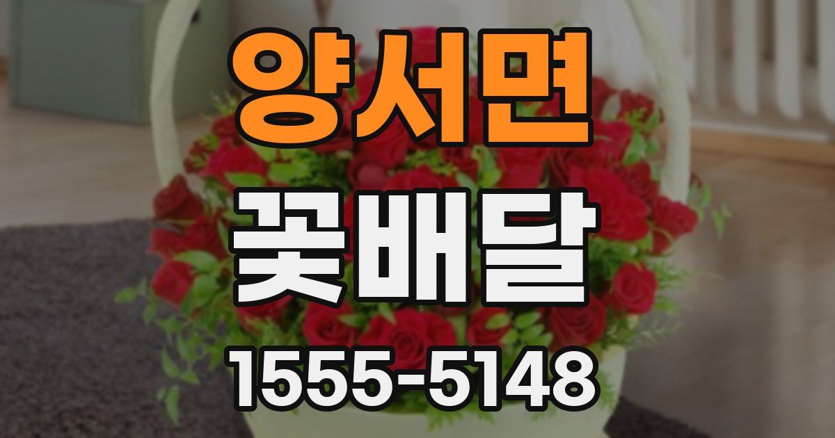 양서면 꽃배달
