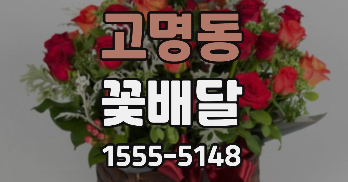 고명동 꽃배달