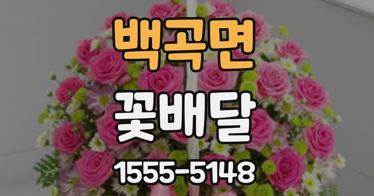 백곡면 꽃배달