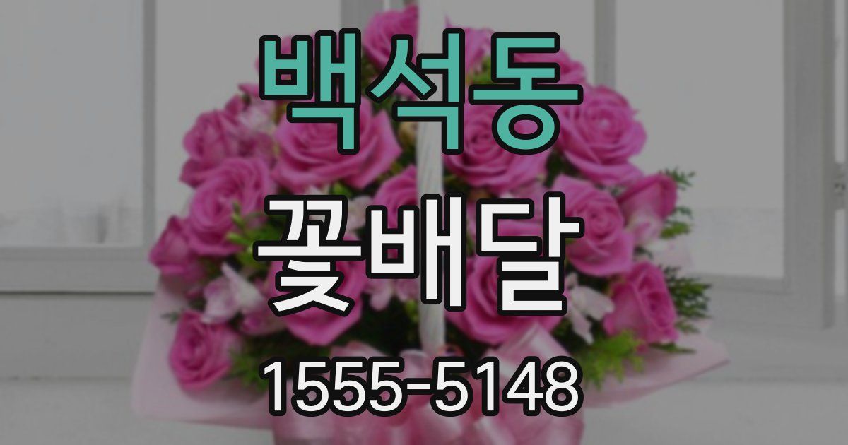 백석동 꽃배달