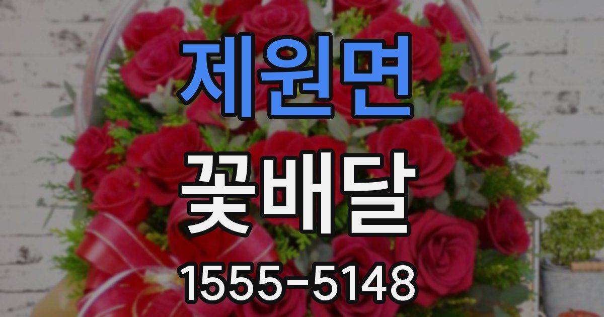 제원면 꽃배달