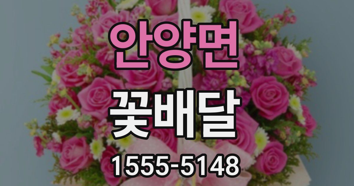 안양면 꽃배달