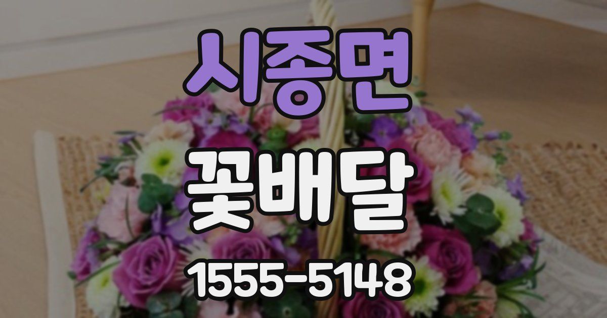 시종면 꽃배달