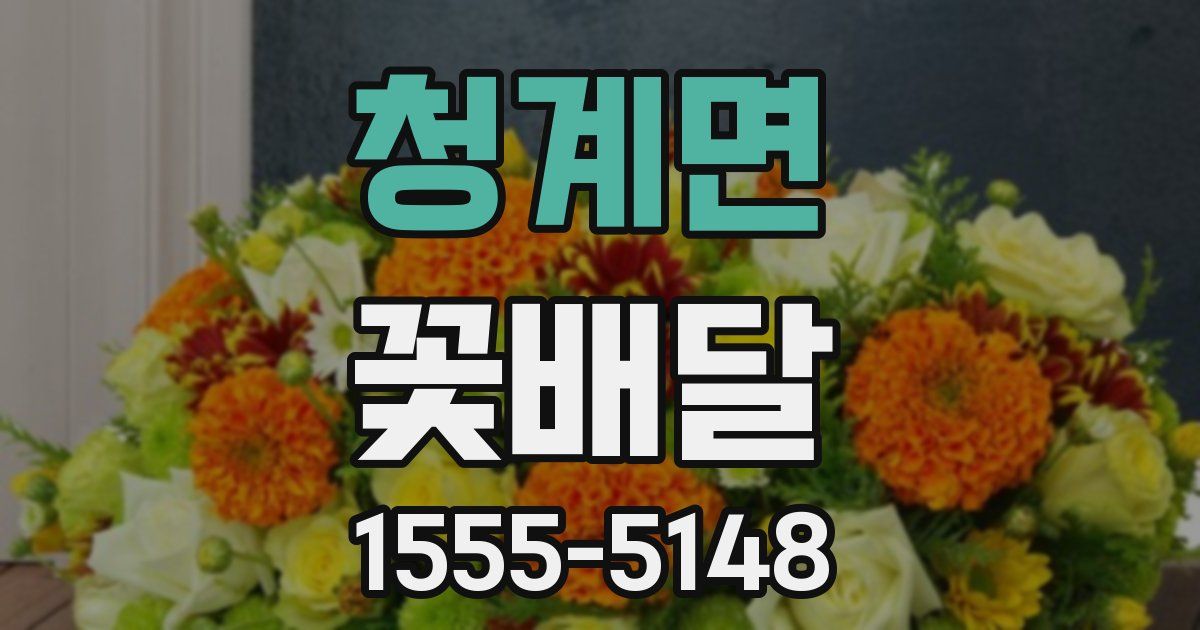 청계면 꽃배달