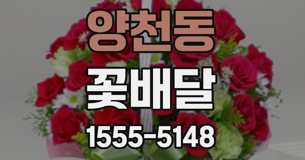 양천동 꽃배달