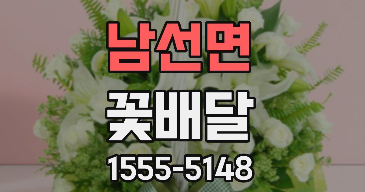 남선면 꽃배달