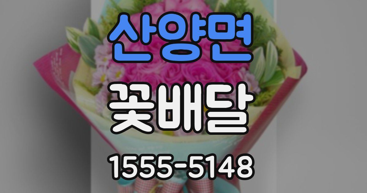 산양면 꽃배달