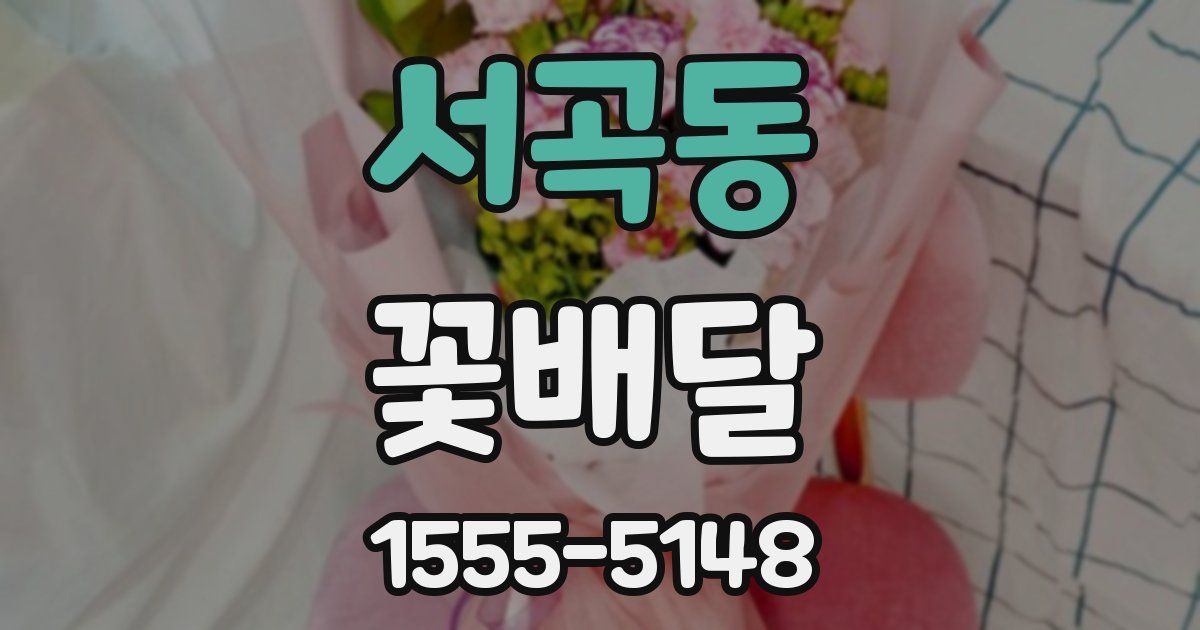 서곡동 꽃배달