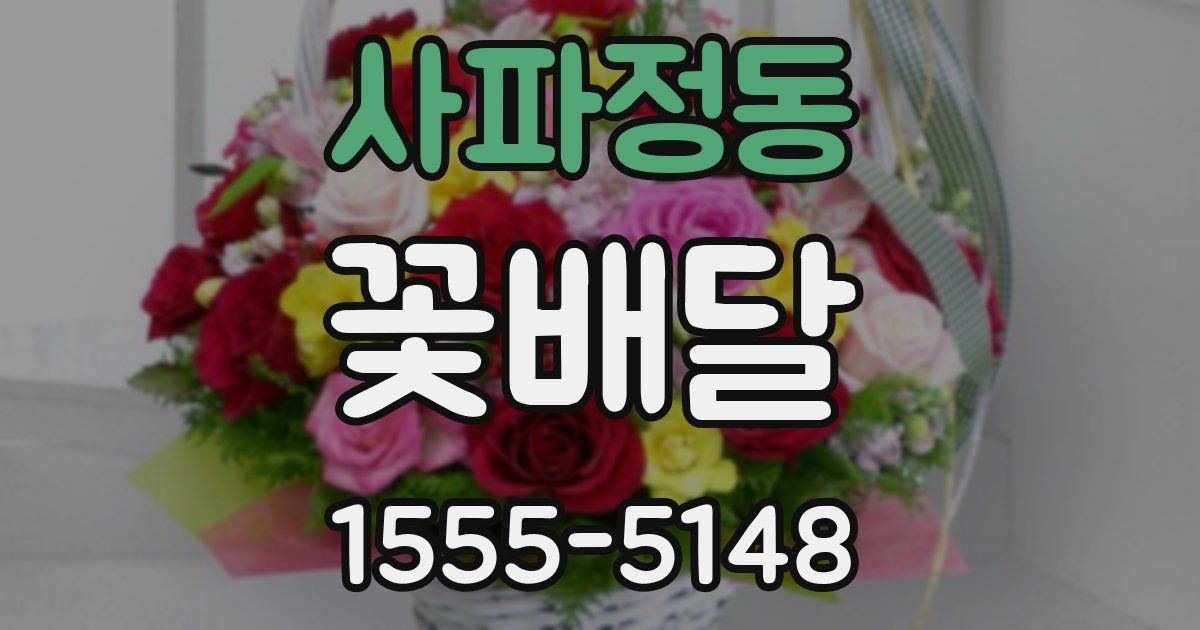 사파정동 꽃배달
