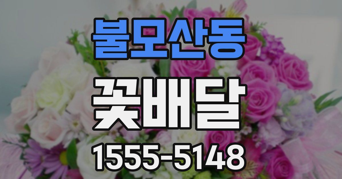 불모산동 꽃배달