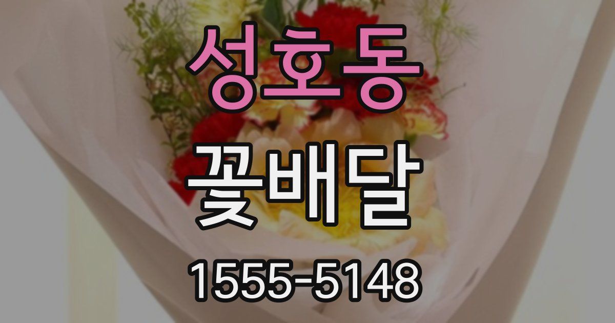 성호동 꽃배달