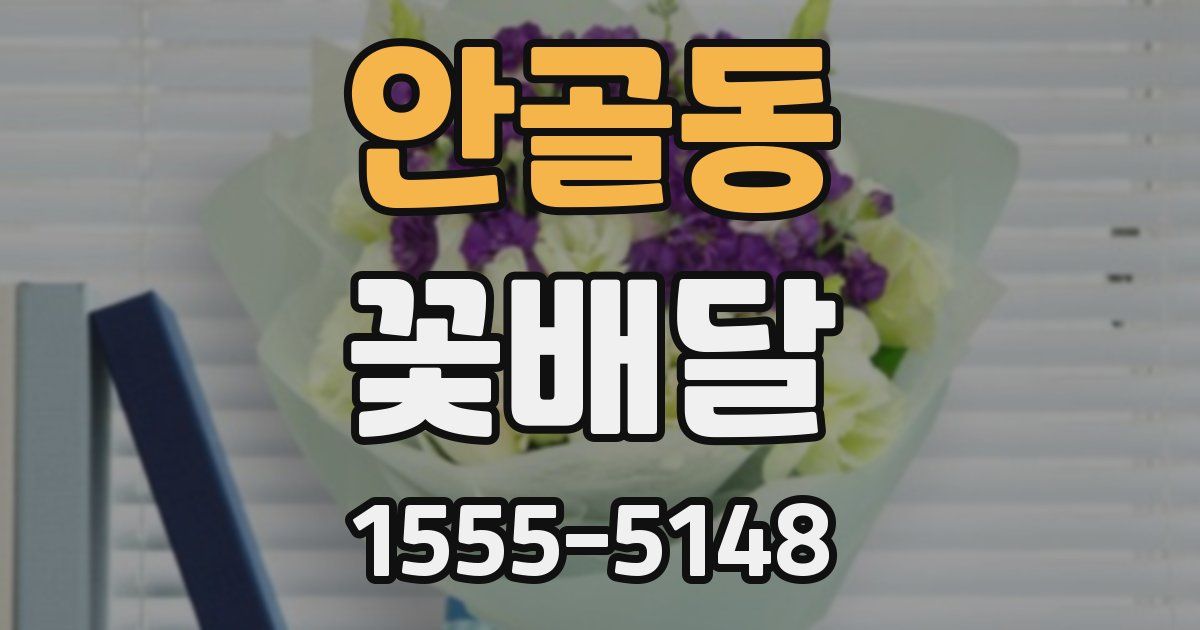 안골동 꽃배달