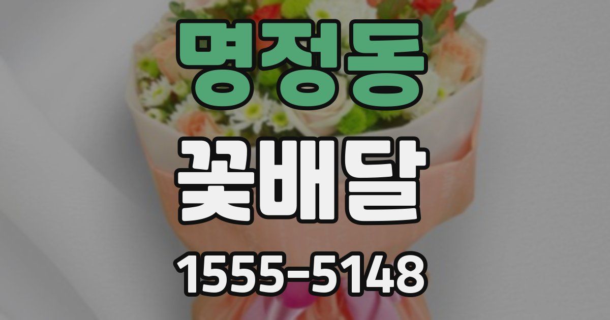 명정동 꽃배달