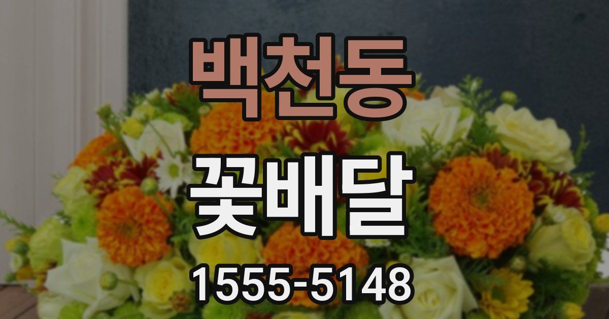 백천동 꽃배달