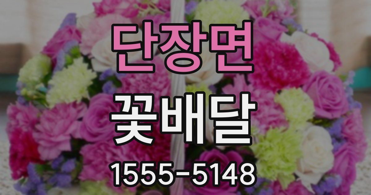 단장면 꽃배달