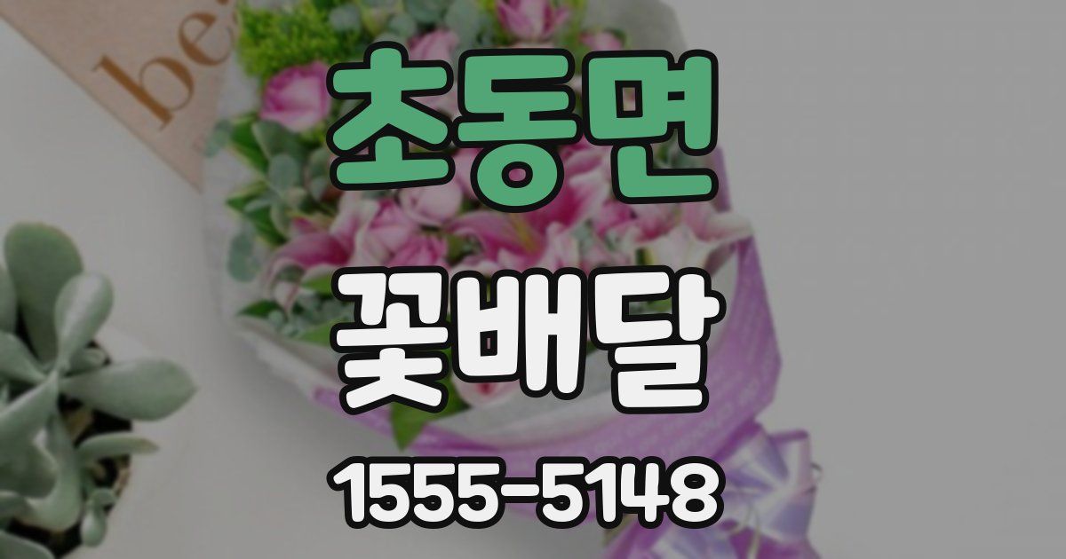초동면 꽃배달