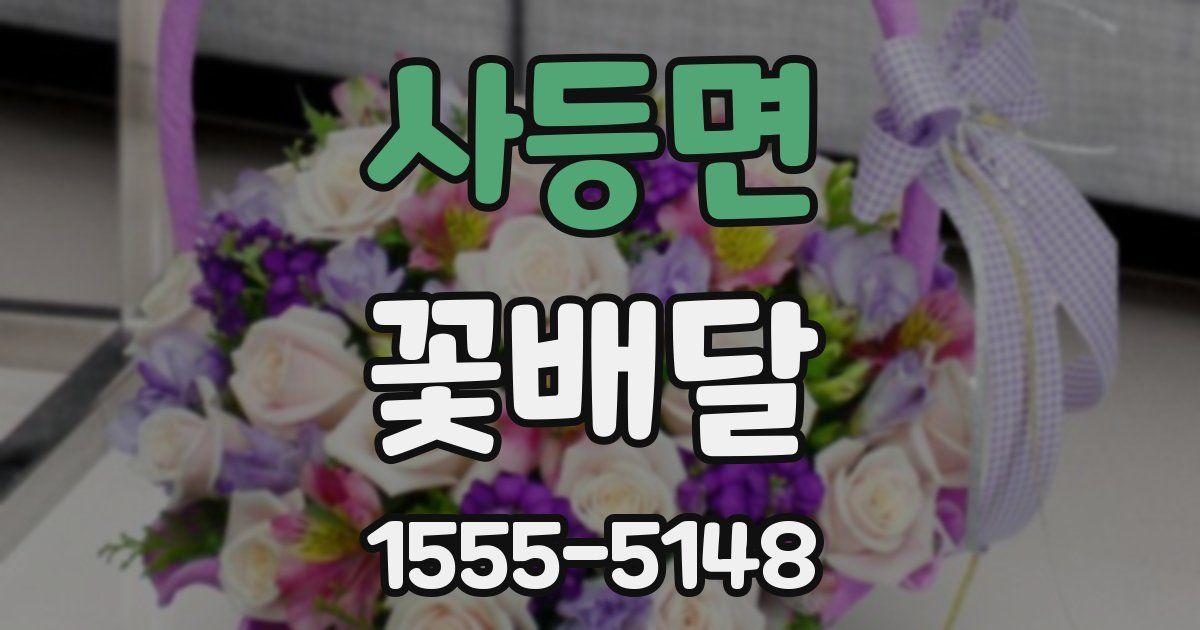 사등면 꽃배달