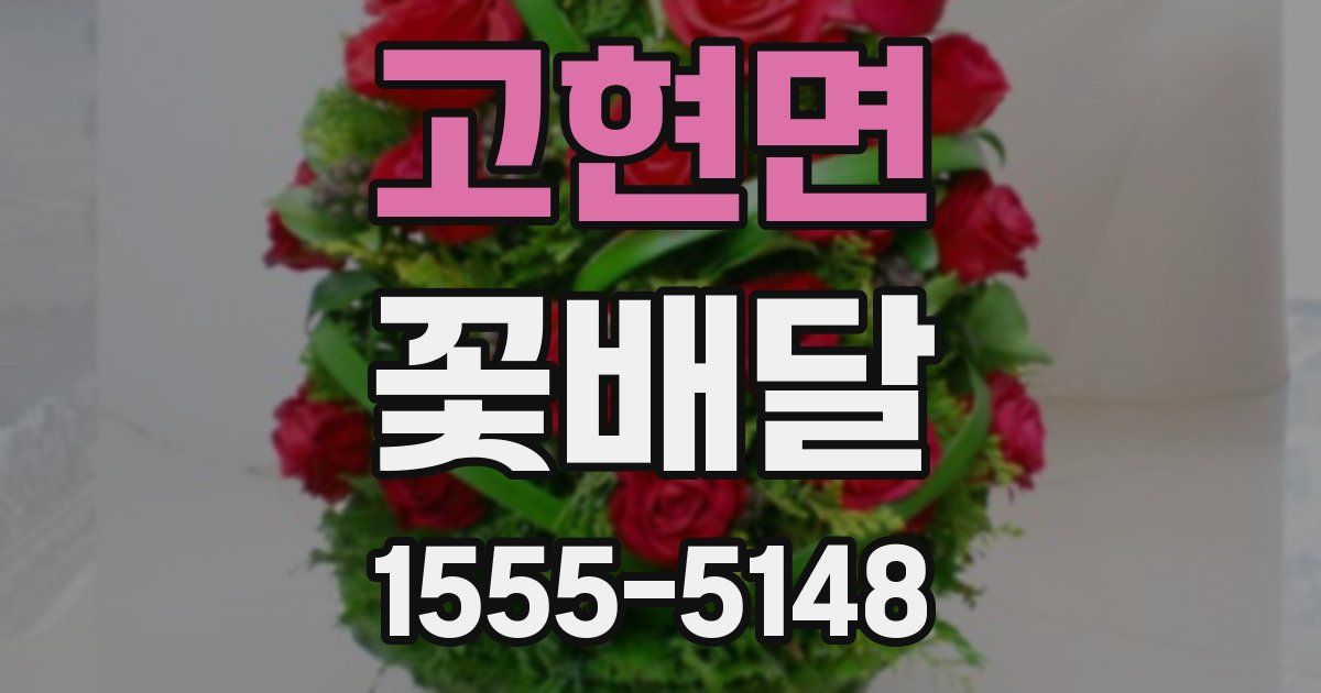고현면 꽃배달
