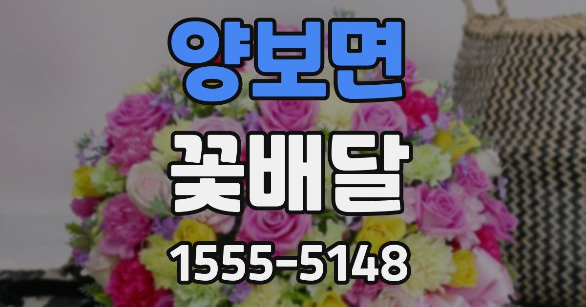 양보면 꽃배달