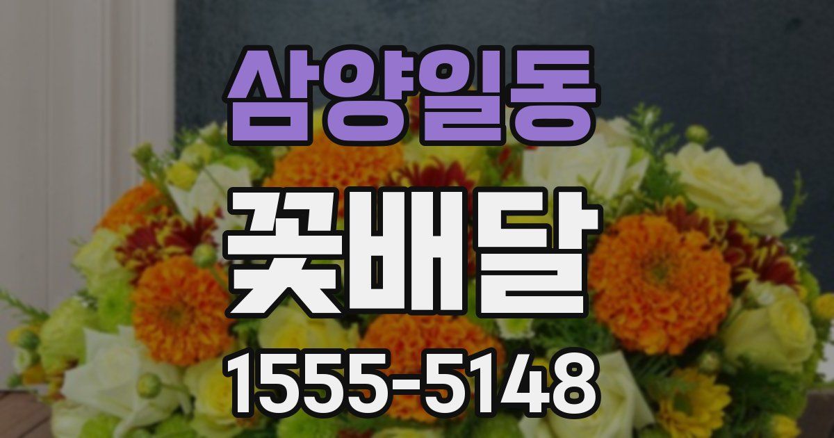 삼양일동 꽃배달