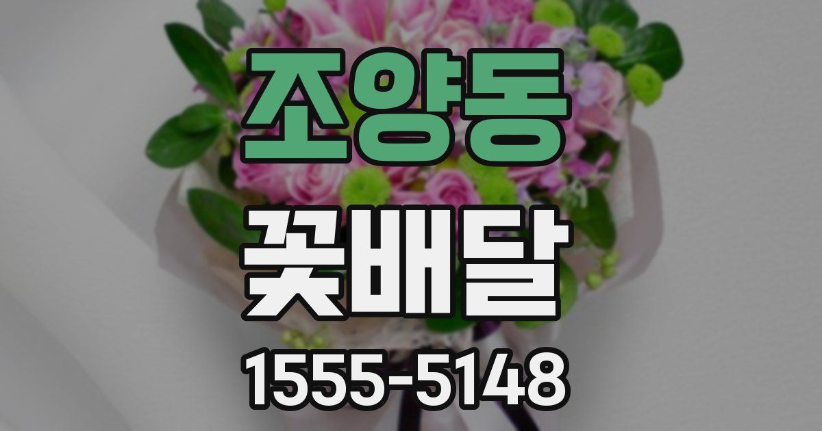 조양동 꽃배달