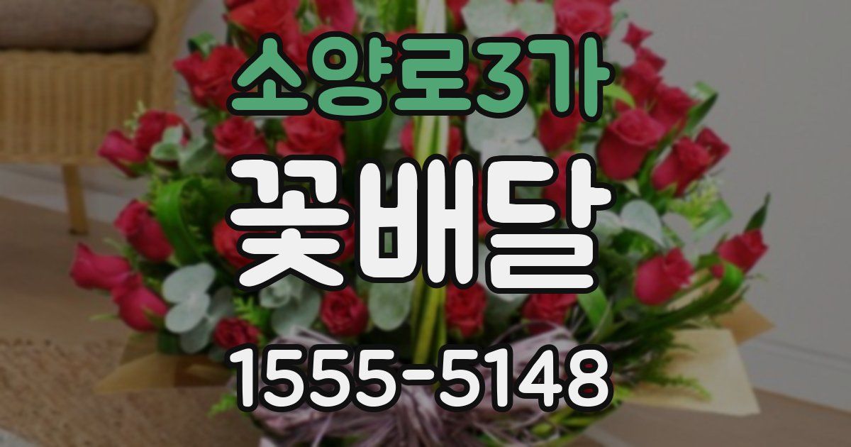 소양로3가 꽃배달