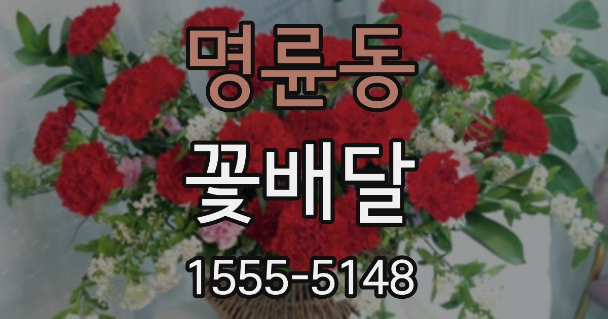 명륜동 꽃배달