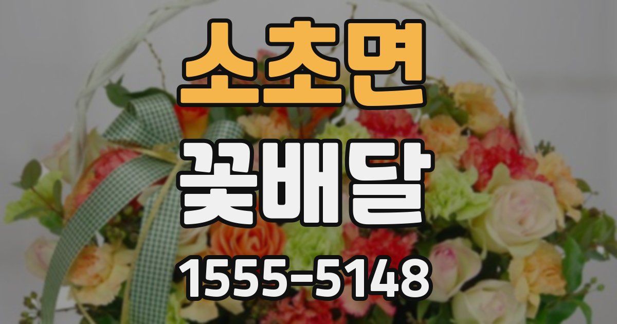 소초면 꽃배달