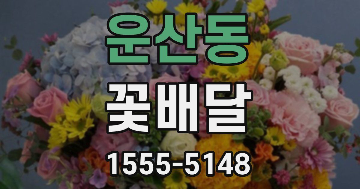 운산동 꽃배달