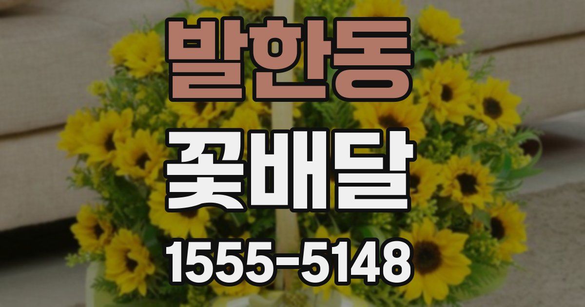 발한동 꽃배달
