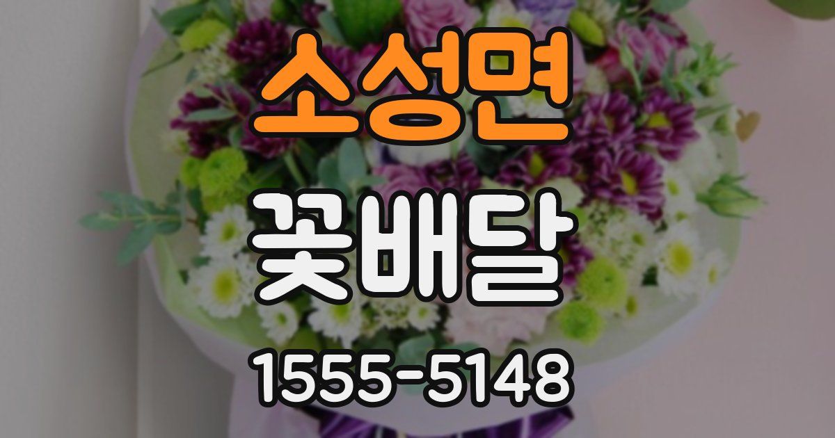 소성면 꽃배달