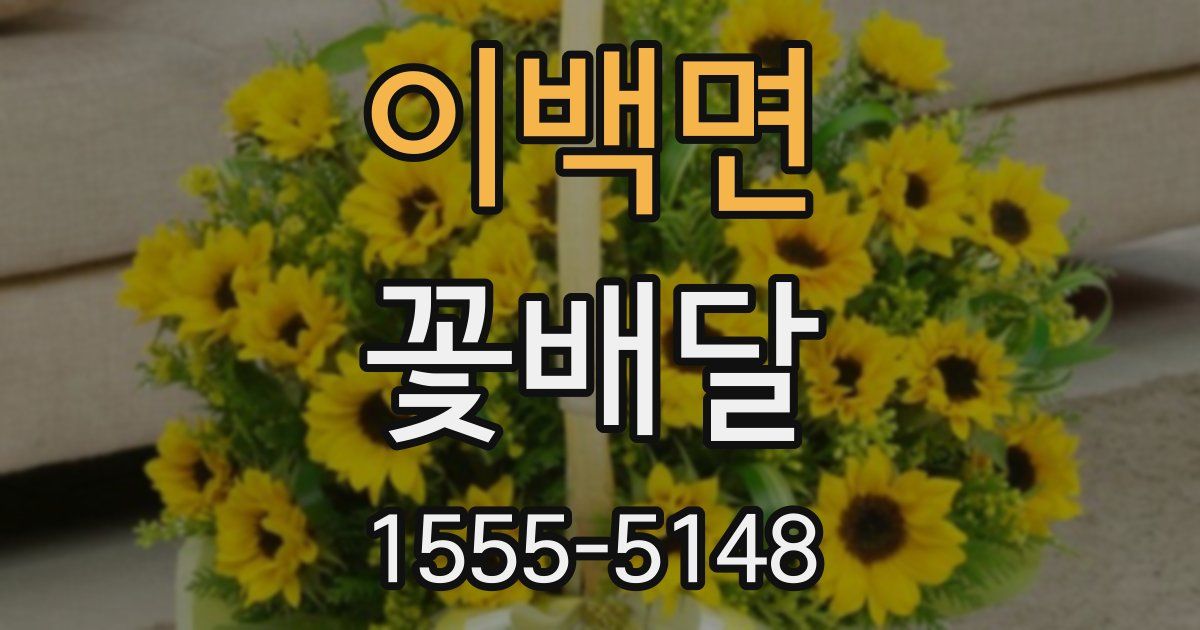이백면 꽃배달