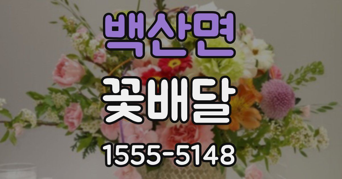 백산면 꽃배달