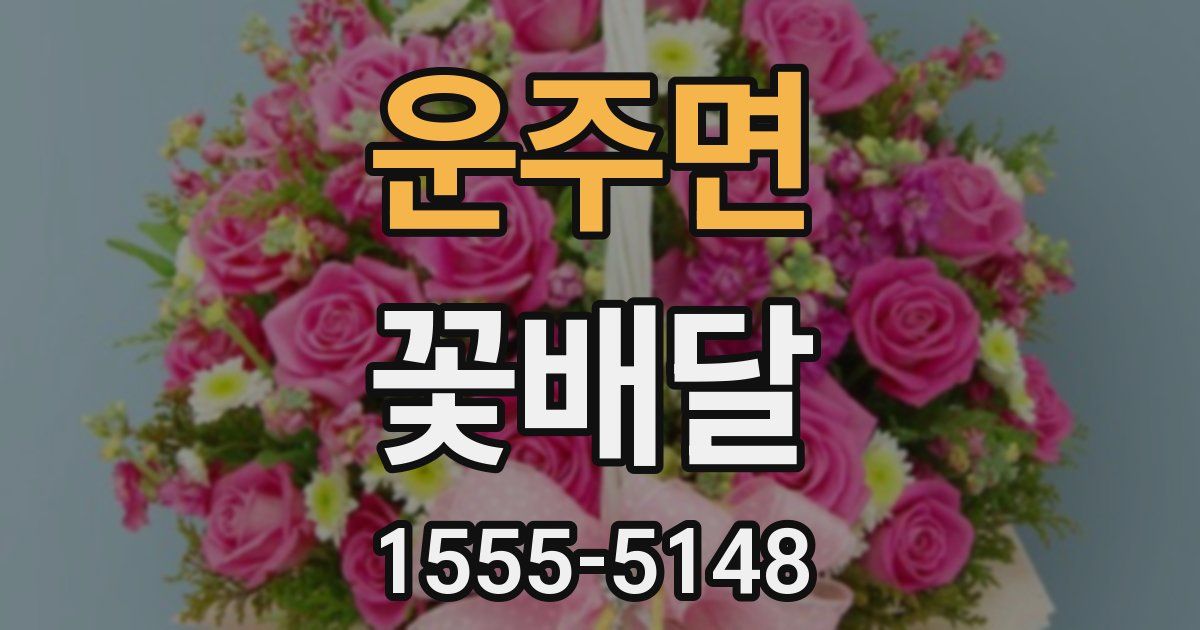 운주면 꽃배달