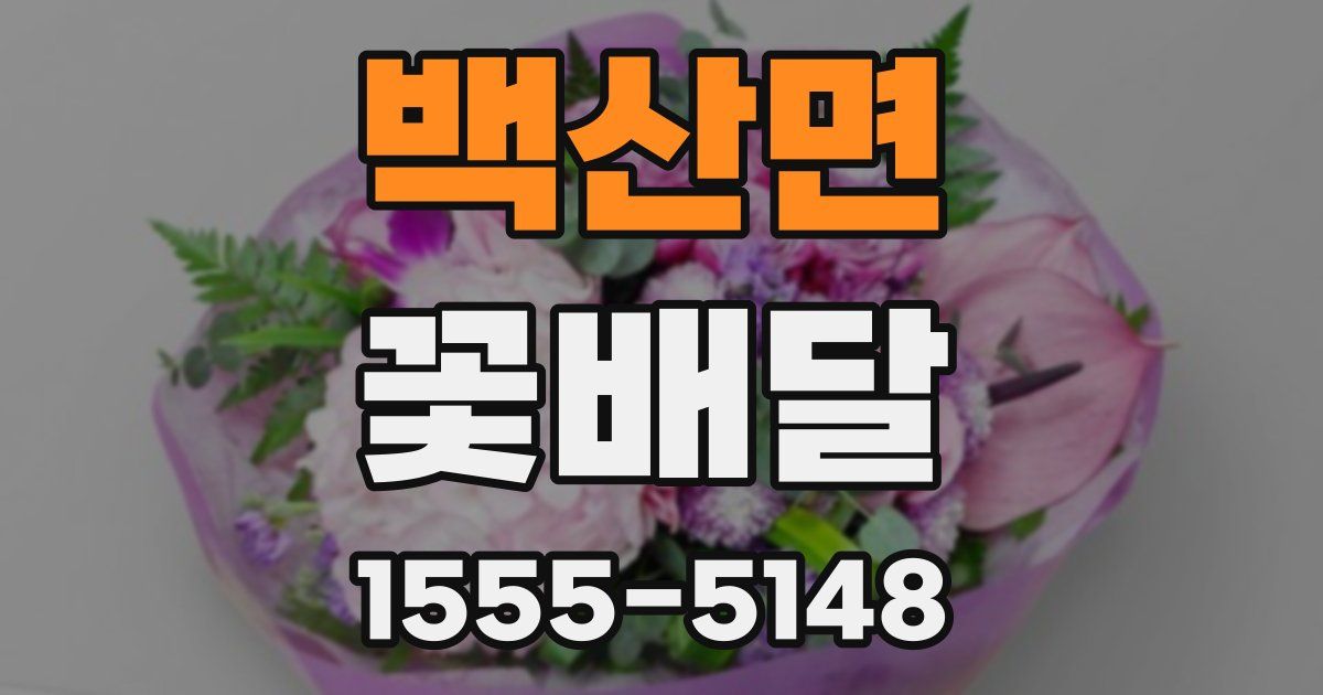 백산면 꽃배달