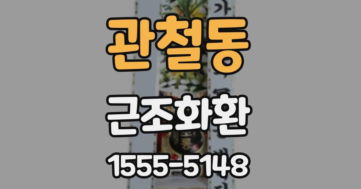 관철동 근조화환