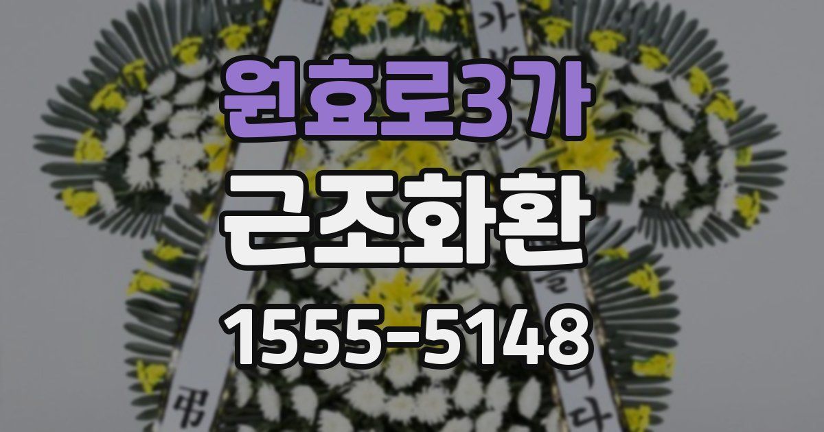 원효로3가 근조화환