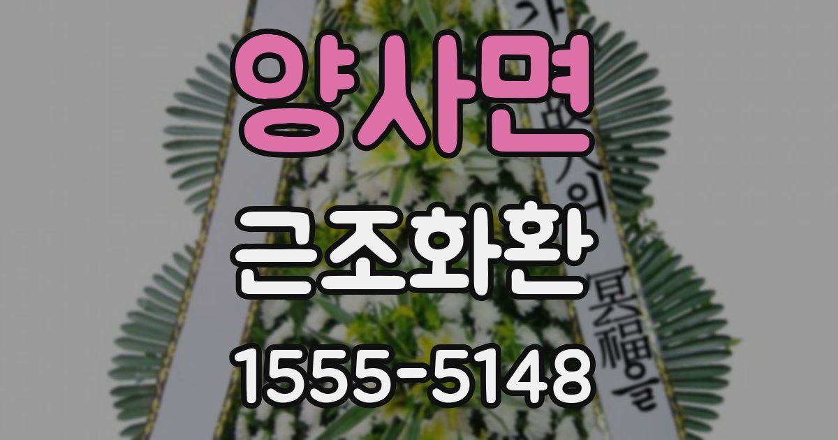 양사면 근조화환