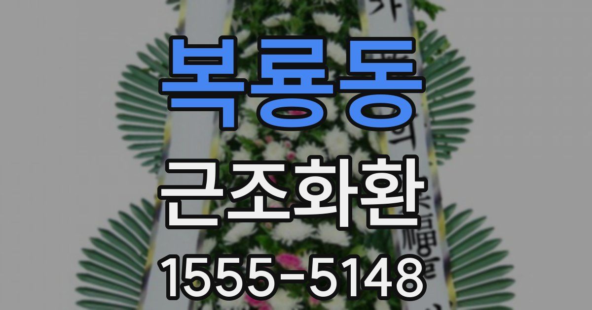 복룡동 근조화환