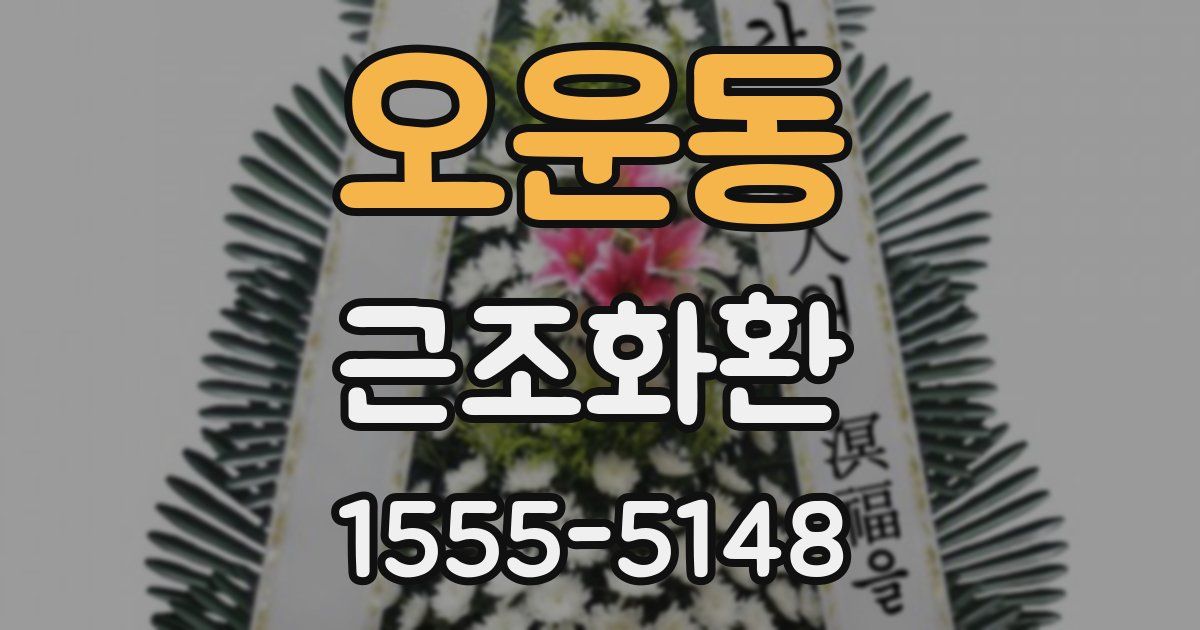 오운동 근조화환
