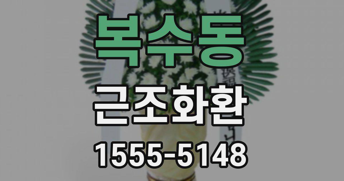 복수동 근조화환