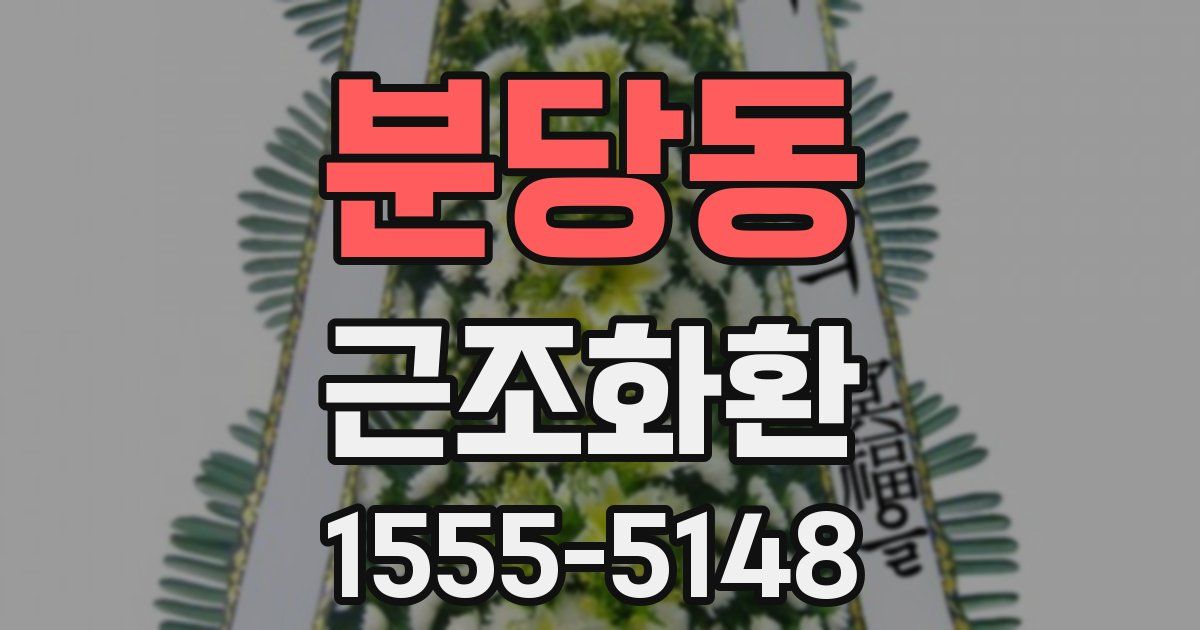 분당동 근조화환