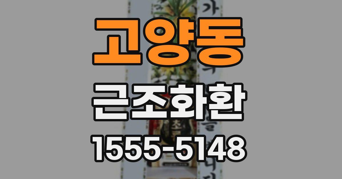 고양동 근조화환