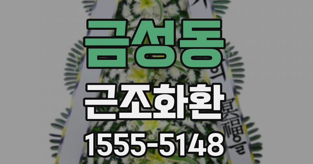 금성동 근조화환