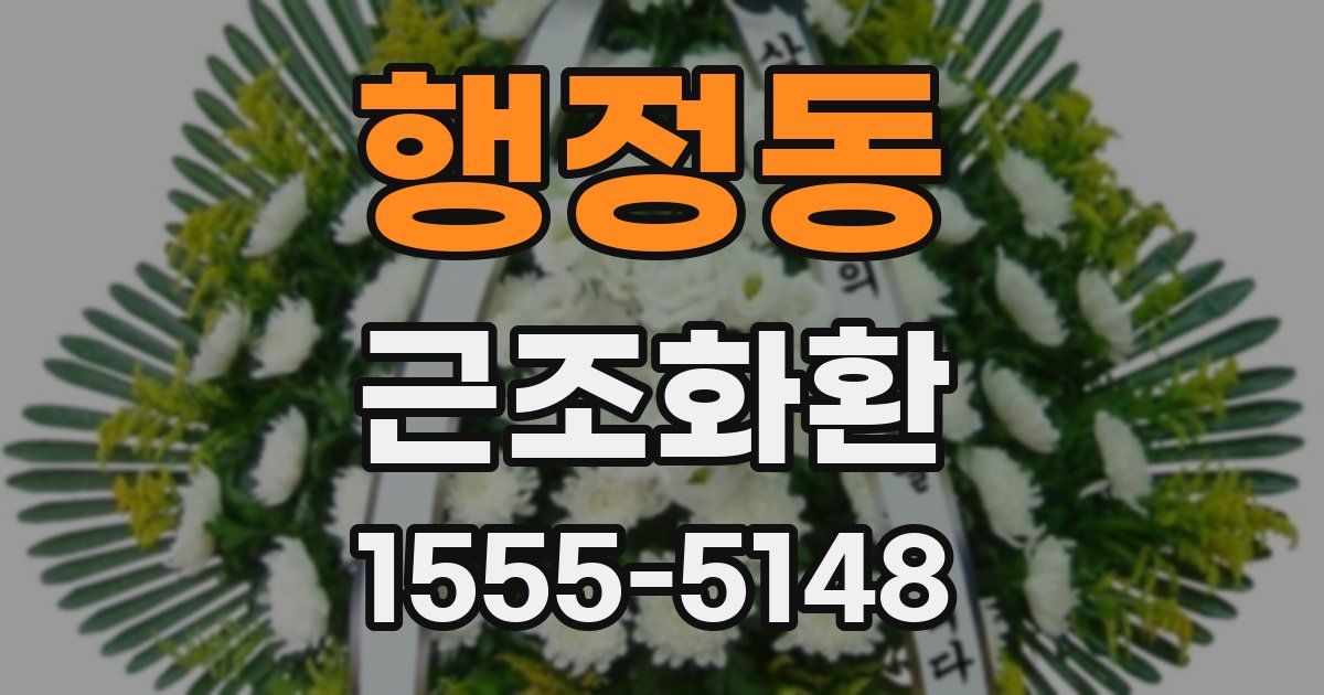 행정동 근조화환