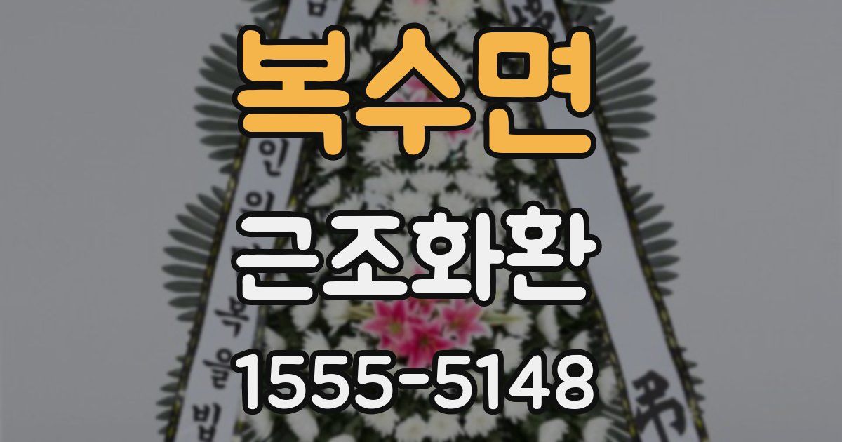 복수면 근조화환