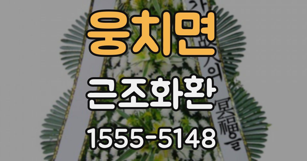 웅치면 근조화환