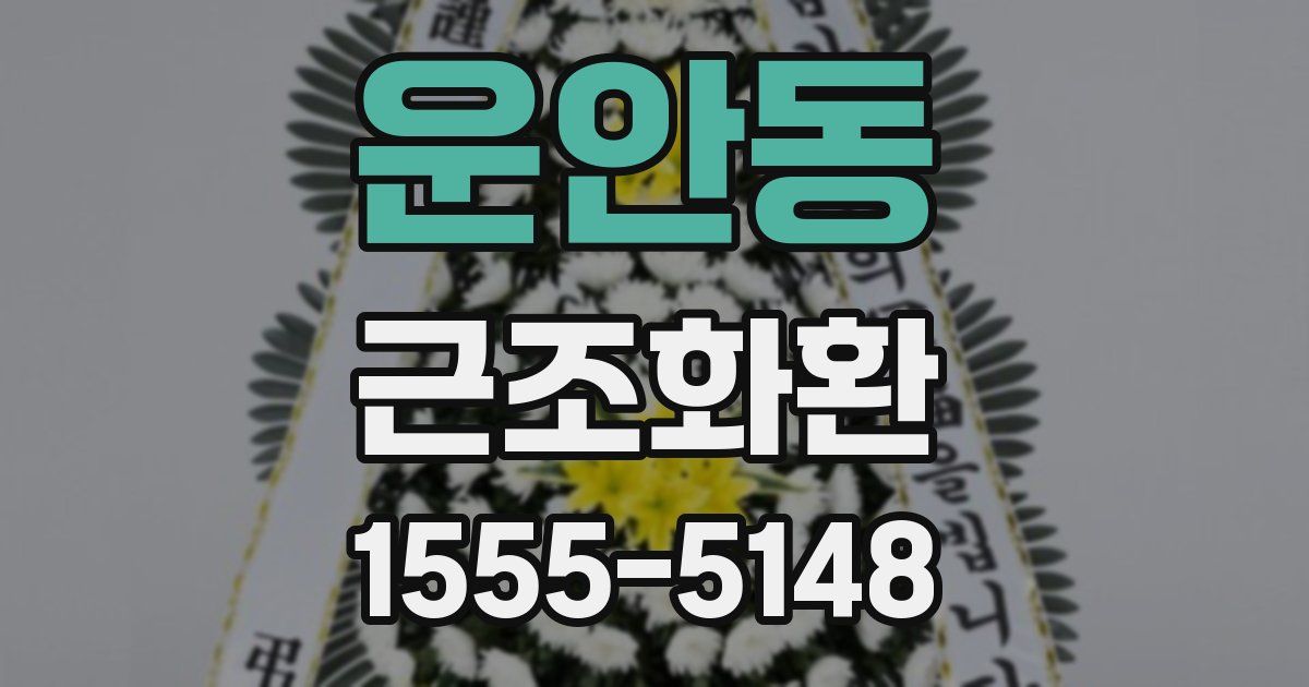 운안동 근조화환