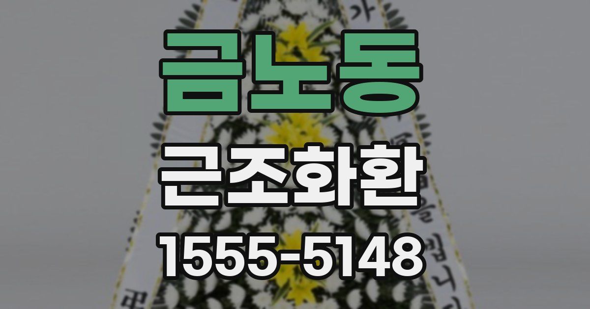 금노동 근조화환
