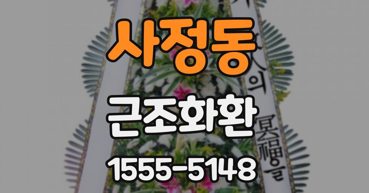 사정동 근조화환